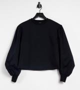 Vero Moda Petite - Sort voluminøs sweatshirt