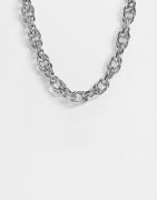 Pieces - Sølvfarvet chunky halskæde