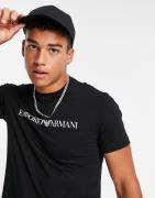 Emporio Armani - Sort t-shirt med tekstlogo