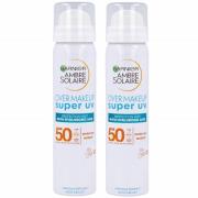 Garnier Ambre Solaire Over Makeup Super UV Protection Mist SPF50 75ml Duo