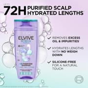 L'Oréal Paris Elvive Hydra Pure 72h Purifying Shampoo with Hyaluronic and Salicylic Acids 500ml