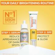 Garnier Vitamin C Brightening Serum & Glow UV Fluid SPF 50+ Face Duo Set