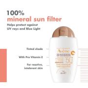 Avène Very High Protection Tinted Mineral Fluid SPF50+ Sun Cream for Intolerant Skin 40ml