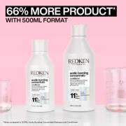 Redken Acidic Bonding Concentrate Shampoo and Conditioner 500ml with Leave-In Treatment 2 x 30ml, Bond Repair for Damaged Hair