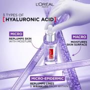 L'Oréal Paris Revitalift Filler Serum, 1.5% Pure Hyaluronic Acid, High Molecular and Micro Hyaluronic acid, Replumping and Hydrating, 15ml