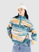 Columbia Helvetia II Printed Cropped Half Snap Half-Zip Fleecepullover grøn