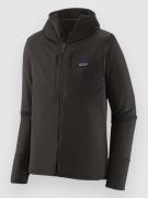 Patagonia R1 Thermal Full Hættetrøje med lynlås sort