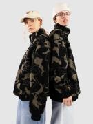 Urban Classics Oversized Pattern Teddy Troyer Half-Zip Fleecepullover sort