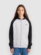 Element Icon Embroidery 2Tone Kids Hættetrøje med lynlås grå