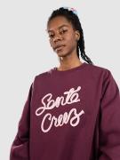 Santa Cruz Ribbon Script Front Crew Sweater rød
