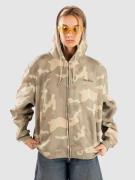 Blue Tomato Washed Camo Hættetrøje med lynlås orange