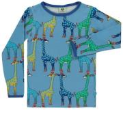 Småfolk Bodystocking Med Girafer Blue Grotto | Blå | 56 cm