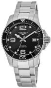 Longines L3.780.4.56.6 HydroConquest Sort/Stål Ø39 mm