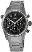 Longines Herreur L3.820.4.53.6 Spirit Sort/Stål Ø42 mm