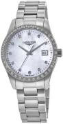 Longines Dameur L2.386.0.87.6 Conquest Classic Hvid/Stål Ø34 mm