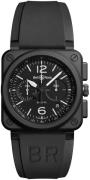 Bell & Ross Herreur BR0394-BL-CE Br 03-94 Sort/Gummi