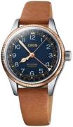 Oris Dameur 01 754 7749 4365-07 5 17 66 Aviation Blå/Læder Ø36 mm