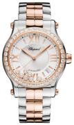 Chopard Dameur 278559-6004 Happy Sport Sølvfarvet/18 karat rosa guld