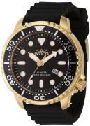 Invicta Herreur 44835 Pro Diver Sort/Gummi Ø48 mm