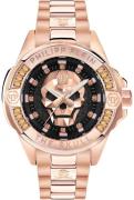 Philipp Plein PWNAA0922 The Skull Brun/Rosaguldtonet stål Ø41 mm