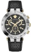 Versace Herreur VEJB00222 V Race Sort/Læder Ø46 mm