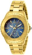 Invicta Dameur 29108 Angel Blå/Gul guldtonet stål Ø38 mm