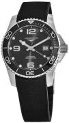 Longines Herreur L3.781.4.56.9 Hydroconquest Sort/Gummi Ø41 mm