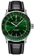 Breitling Herreur A17329371L1P1 Navitimer Automatic 41 Grøn/Læder