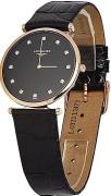 Longines Dameur L4.709.1.57.2 La Grande Classique De Sort/Læder Ø33