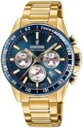 Festina Herreur F20634-2 Timeless Blå/Gul guldtonet stål Ø43.5 mm