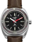 Longines Herreur L2.836.4.52.8 Ultra-Chron Sort/Læder Ø43 mm