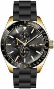 Invicta Herreur 38404 Aviator Sort/Gummi Ø45 mm