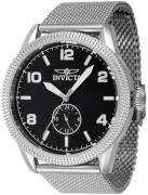 Invicta Herreur 47134 Vintage Sort/Stål Ø44 mm