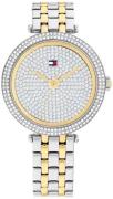 Tommy Hilfiger Dameur 1782760 Natalie Sølvfarvet/Gul guldtonet stål