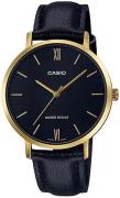 Casio Dameur LTP-VT01GL-1BUDF Classic Sort/Læder Ø34 mm