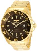 Invicta Herreur 35725 Pro Diver Brun/Gul guldtonet stål Ø47 mm