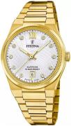 Festina Dameur F20058-1 Swiss Made Sølvfarvet/Gul guldtonet stål