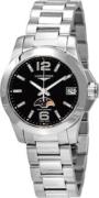 Longines Dameur L3.380.4.58.6 Conquest Ladies Sort/Stål Ø29.5 mm