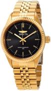 Invicta Herreur 29383 Specialty Grå/Gul guldtonet stål Ø43 mm