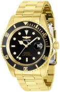 Invicta Herreur 8929OBXL Pro Diver Sort/Gul guldtonet stål Ø43 mm
