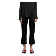 Ana cropped silk trousers