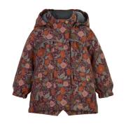 Mikk -line - Vinterjakke, Polyester Baby Girl Jacket AOP - Dekadent chokolade / blomster