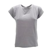 Asymmetrisk Rundkantet T-shirt til Kvinder