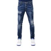 Herre Skinny Jeans Blå/Multi