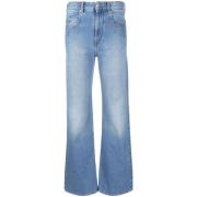 Lysblå High-Rise Bootcut Jeans