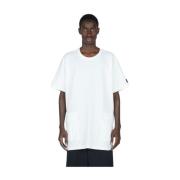Bomuld Jersey Crewneck T-Shirt med Frontlomme