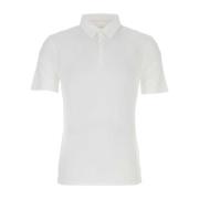 Hvid bomulds poloshirt