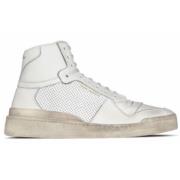 Slidte læder high-top sneakers