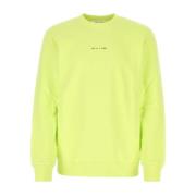 Fluo gul bomuld i stor Sweatshirt