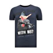 Herre T-shirt Print - Andejagt Gun - 11-6368B